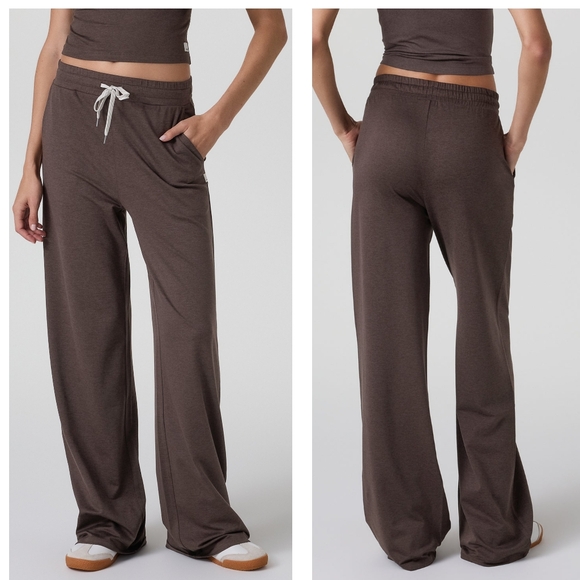 Vuori Pants - NWT Vuori Halo Essential Wide Leg Lounge Pants in Java Heather, Size XXL.